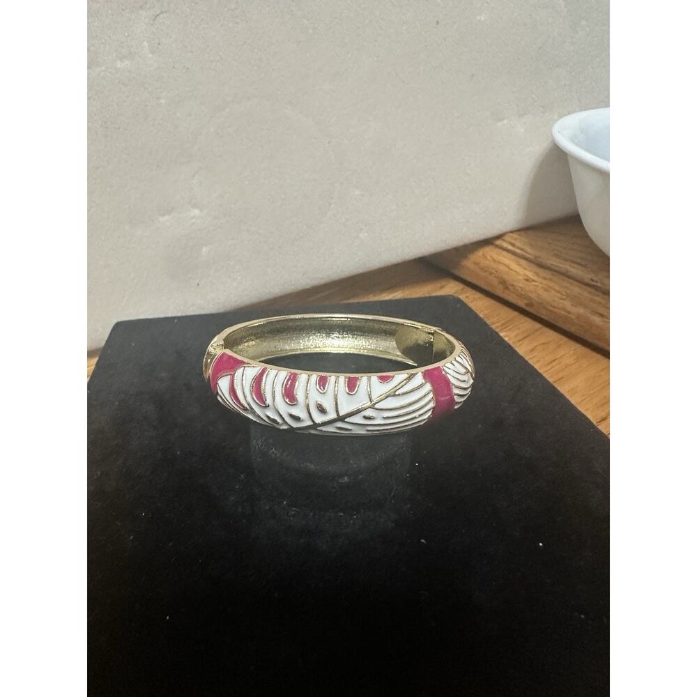 Sequin Nordstrom Multicolor Gold Tone Statement Enamel Bangle Bracelet # 25